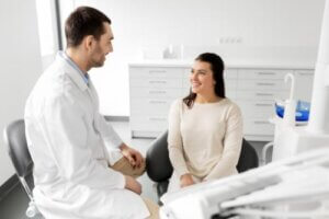 A patient asks about prosthodontics
