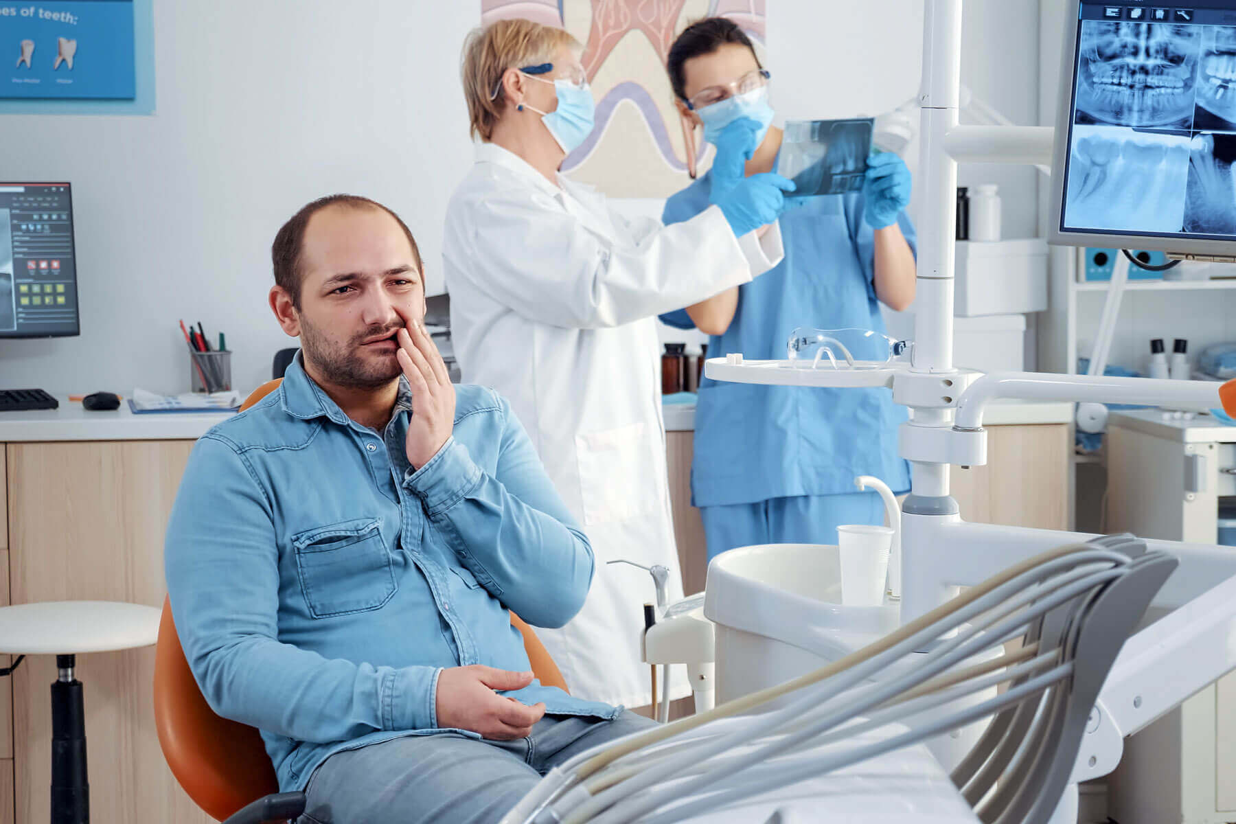Finding Dental Trauma Treatment in Columbia, MD A man undergoing dental trauma treatment