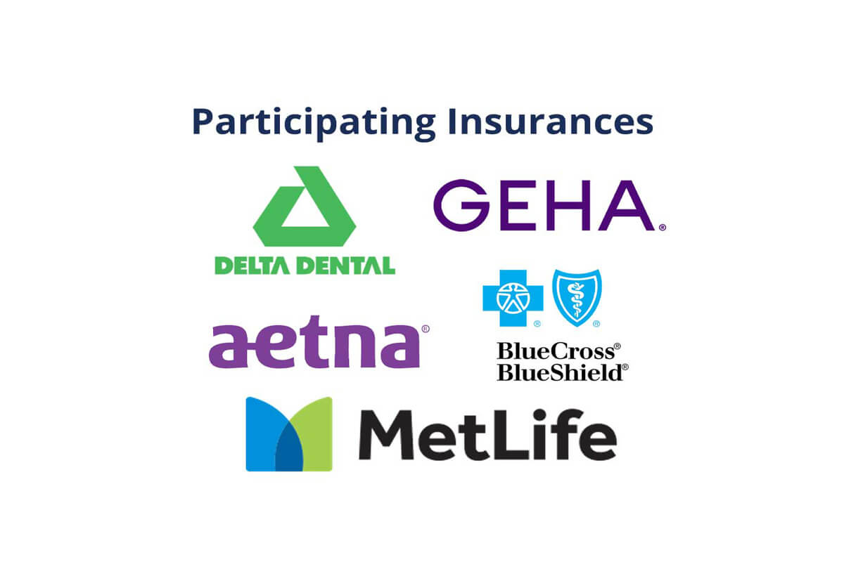 Updated-Insurances - tablet Yep! Since the graphic contains seven insurance logos, I’d use: Alt text: Accepted dental insurance carriers: Aetna, Delta Dental, GEHA, BlueCross BlueShield, United Concordia Dental, MetLife, and Cigna.