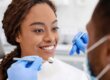 A woman visiting her family dentist in Columbia, MD